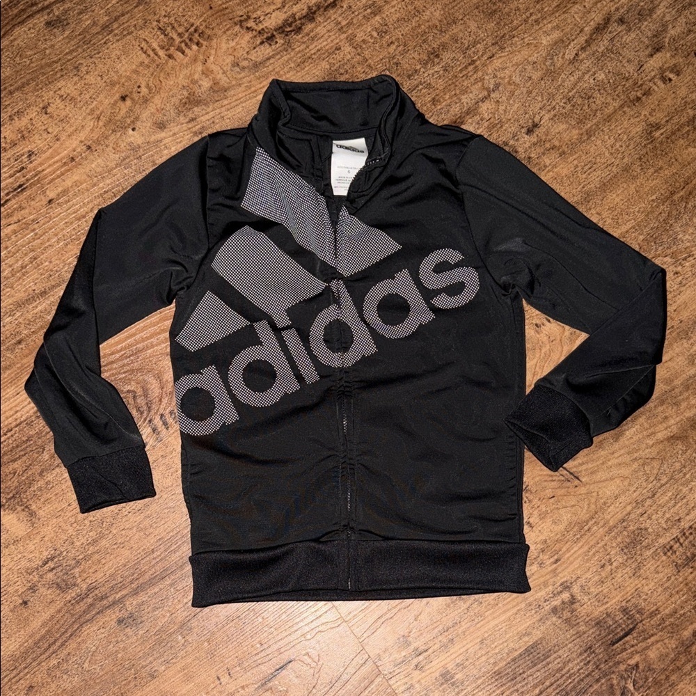 Adidas Kids Black and Gray Jacket
